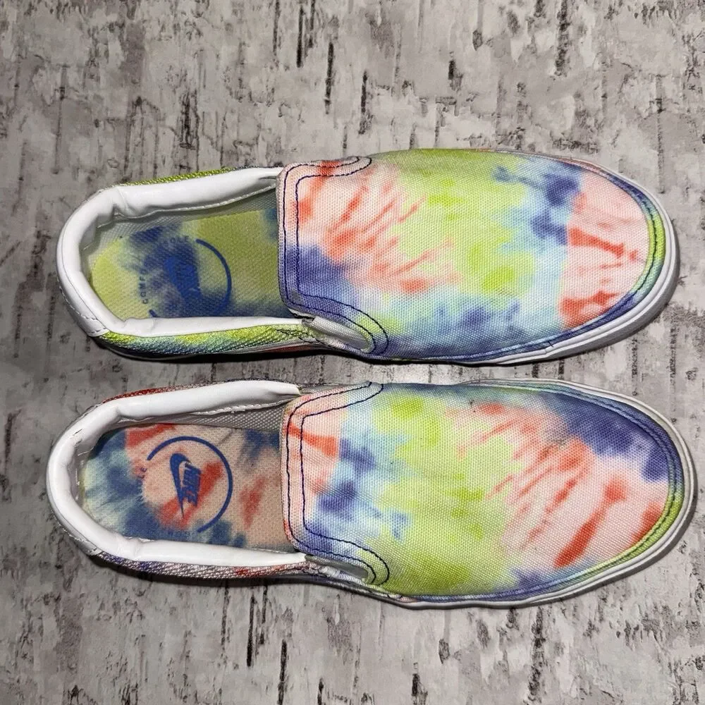 Women Nike Court Legacy Slip-on Shoes 6.5 Multicolor Tie Dye CZ1752-900